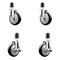 Service Caster 5 Inch 316SS Black Poly Swivel 1-3/4 Inch Expanding Stem Caster Brake SCC, 2PK SS316EX20S514-PPUB-BLK-2-TLB-2-134 - alternate 1